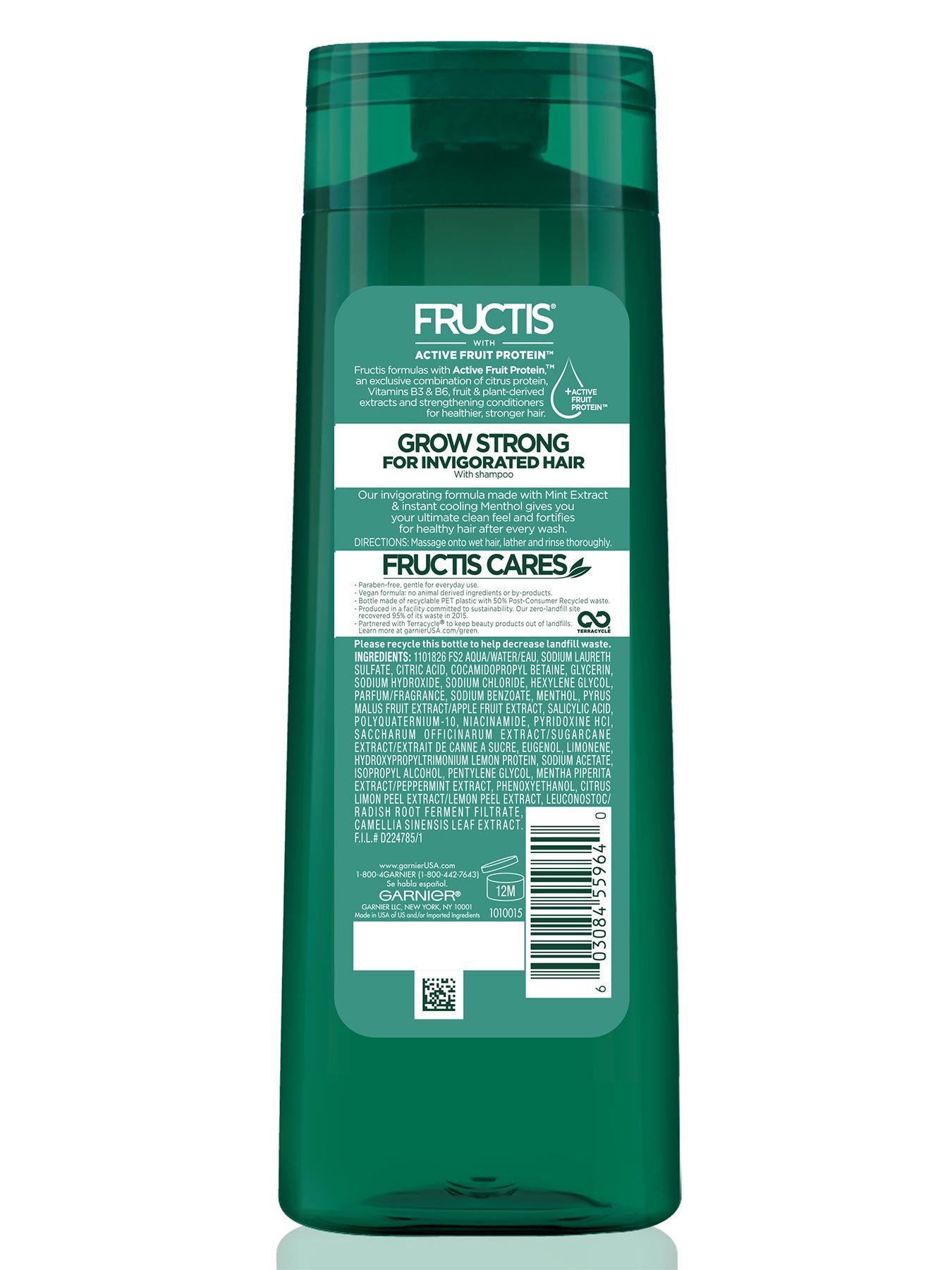 Back view of Cooling Deep Clean Shampoo for Men for Invigorated Hair.